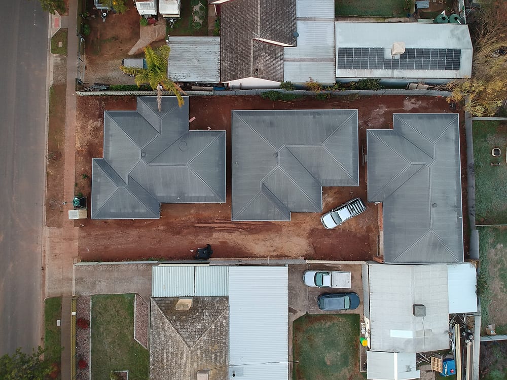 Completed development from above